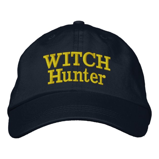 Casquette Brodée CHASSEUR DE SORCIÈRES politique de nouveauté drôle (Devant)