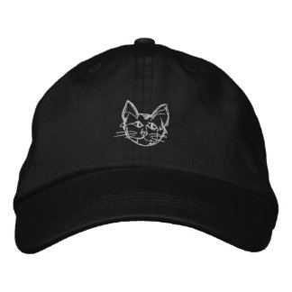 Casquette Brodée Chat de disques totalement réels
