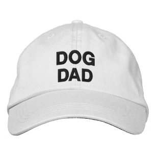 Casquette Brodée Chien papa marine bleu & blanc minimaliste moderne