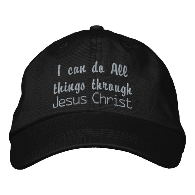 Casquette Brodée Christian Je peux faire toutes les choses Casquett (Devant)