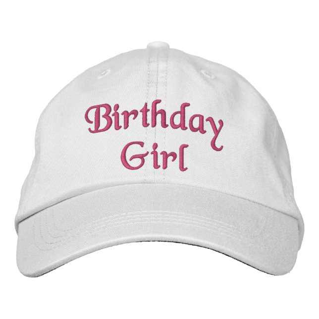 Casquette Brodée Citation d'anniversaire de la fille Typographie Pi (Devant)
