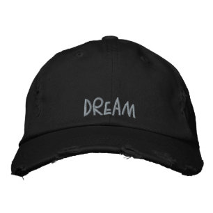 Casquette Brodée Citation de rêve mignonne Style Vintage Noir viole