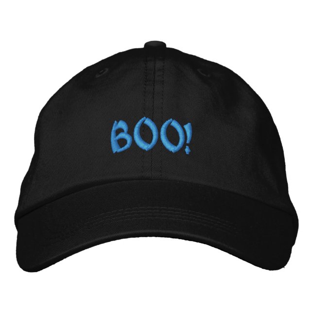 Casquette Brodée Citation Éffrayante amusante Turquoise Noir (Devant)