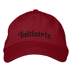 Casquette Brodée Citation Initiatrix séduisante Rouge Noir