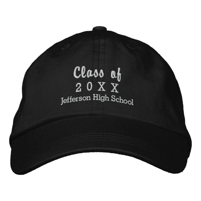 Casquette Brodée Classe de fin d'études de 20XX Custom High School  (Devant)