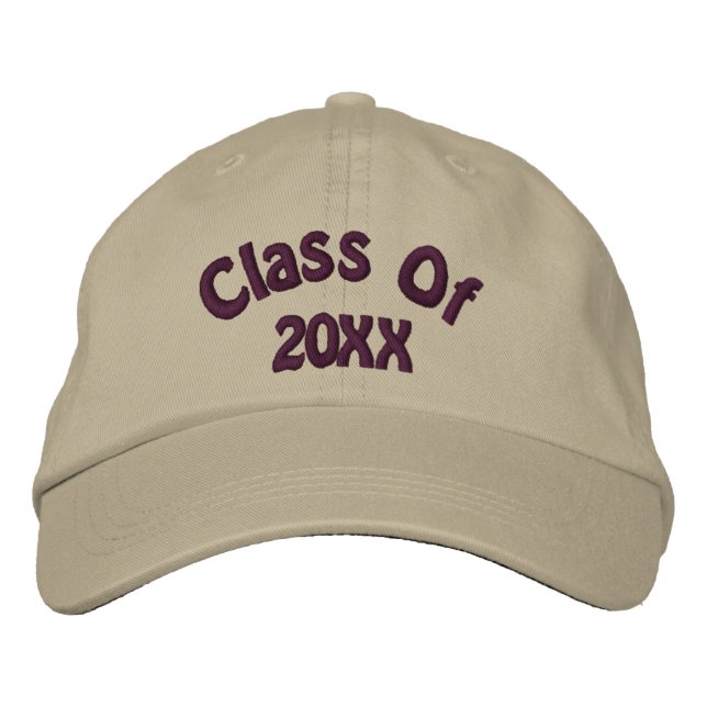 Casquette Brodée Classe de votre obtention du diplôme d'année (Devant)