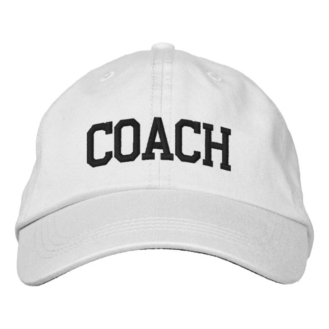 Casquette Brodée Coach noir texte personnalisé sports modernes (Devant)