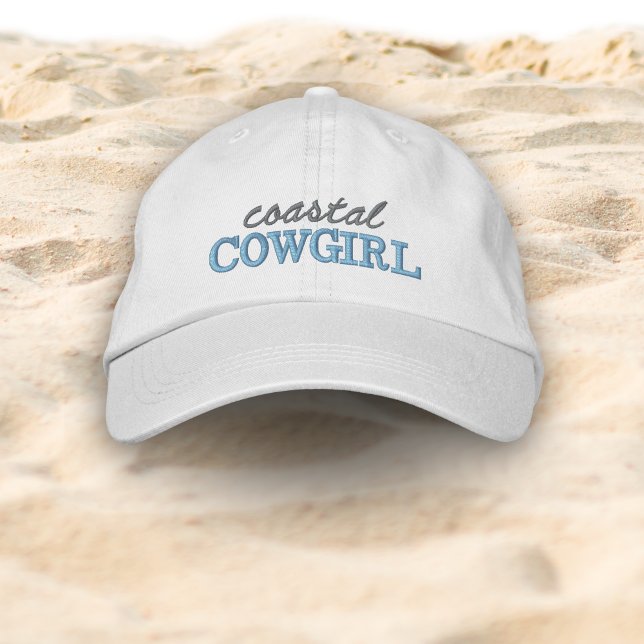 Casquette Brodée Coastal Cowgirl Bachelorette Party Favoriser (coastal cowgirl bachelorette favors embroidery baseball cap)