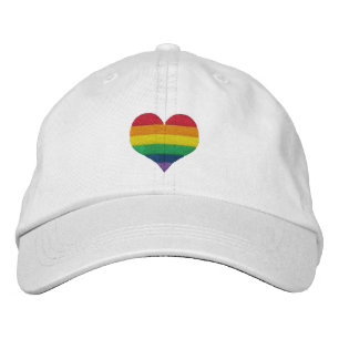 Casquette Brodée Coeur arc-en-ciel gay pride
