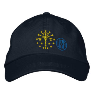 Casquette Brodée Conception de drapeau d'état de l'Indiana