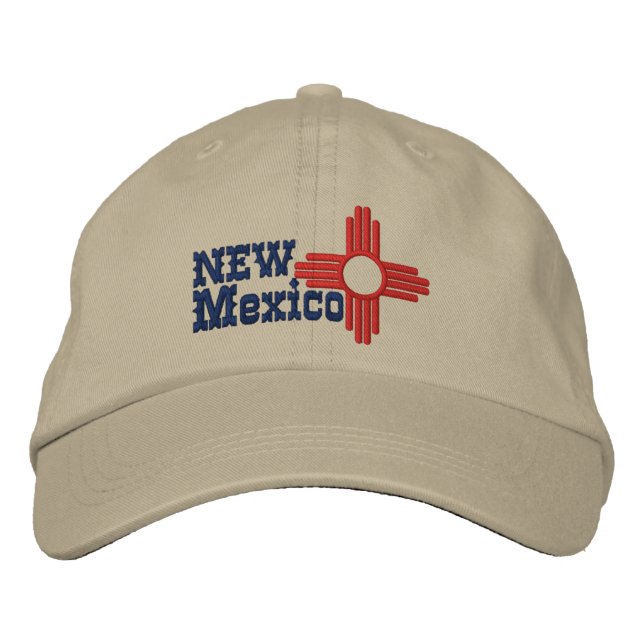 Casquette Brodée Conception de drapeau d'état du Nouveau Mexique (Devant)