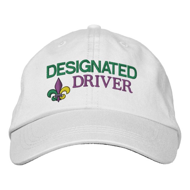 Casquette Brodée Conducteur désigné - Mardi Gras (Devant)