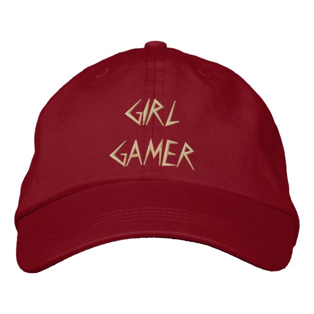 Casquette Brodée Cool fille Gamer (Devant)