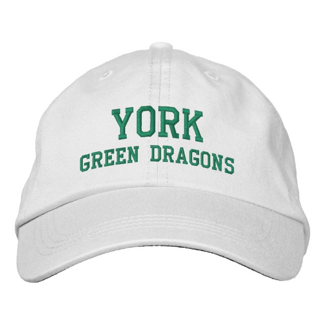 Casquette Brodée Coton York Green Dragons (Devant)