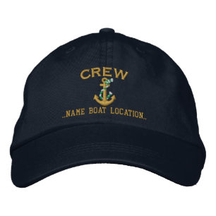 Casquette Brodée Coutume d'équipage votre Ancre nommée de corde