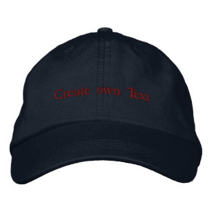 Casquette Brodée Créer son propre texte imprimé couleur marine