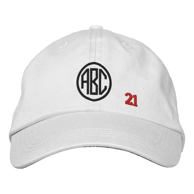 Casquette Brodée Créez votre propre monogramme personnalisé brodé V (Devant)