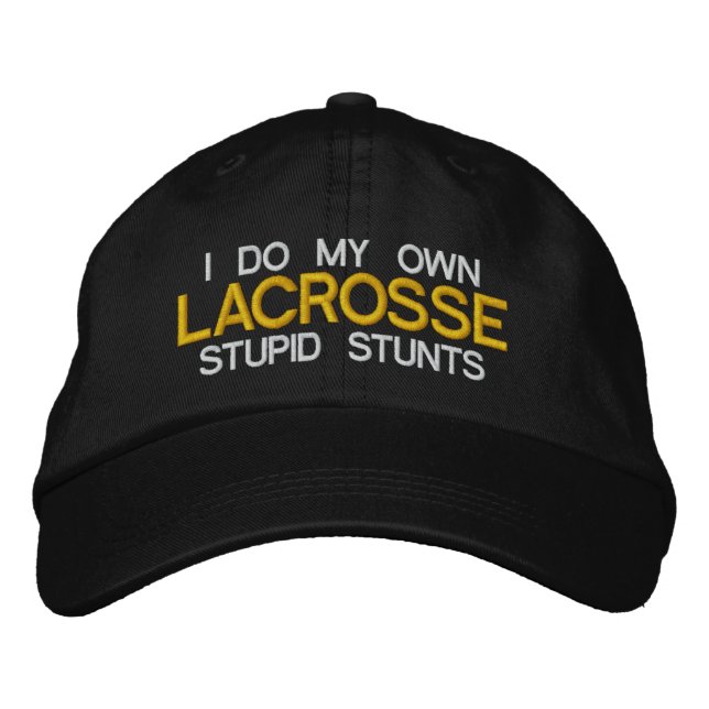 Casquette Brodée Crosse "Je Fais Mes Propres Stunts Stupides" Brodé (Devant)