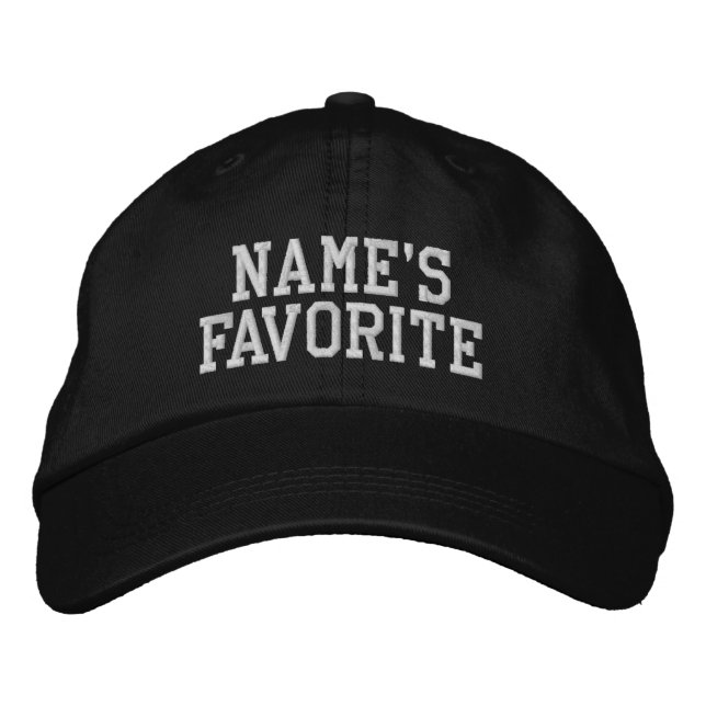 Casquette Brodée Custom Name Favorite Text Birthday Gift for him (Devant)