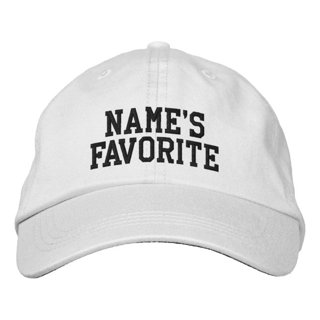 Casquette Brodée Custom Name's Favorite Text Birthday Gift for her (Devant)