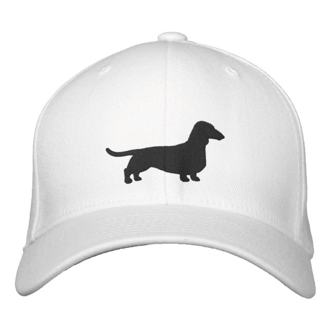 Casquette Brodée Dachshund Silhouette Wiener Dog Custom Doxie (Devant)