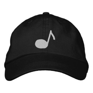 Casquette brodée de note de musique