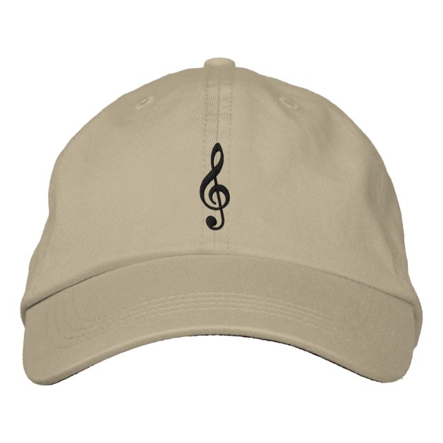 Casquette Brodée de Notes de Musique (Devant)