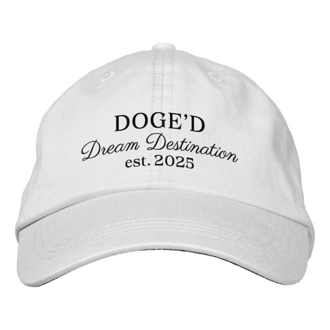 Casquette Brodée Destination de rêve DOGE'D (Devant)
