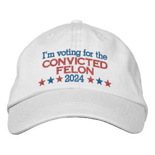Casquette Brodée Donald Trump 2024 Condamné Citation de Felon