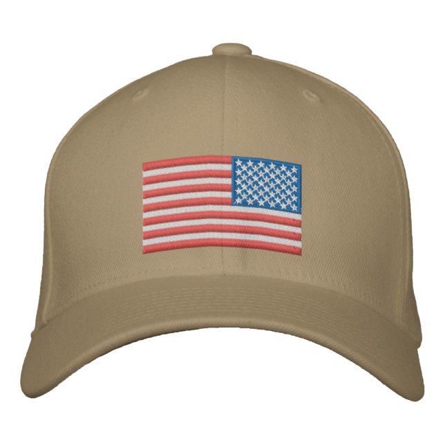 Casquette Brodée Drapeau américain - inversé (Devant)