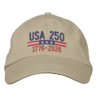 Drapeau américain USA 250 avec barre - rouge blanc