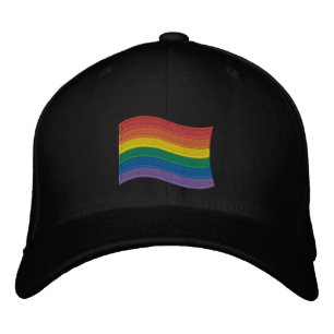 Casquette Brodée Drapeau arc-en-ciel de la fierté LGBTQ+ brodé sur