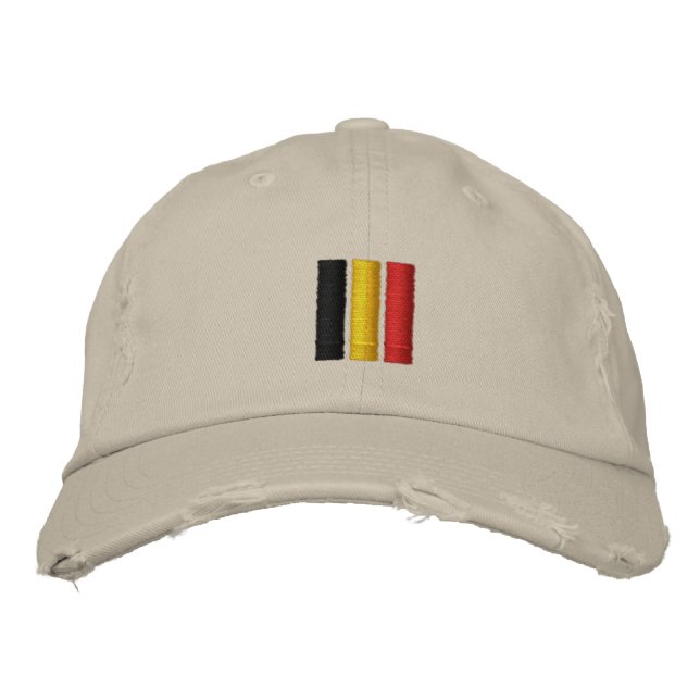 Casquette Brodée Drapeau Belgique (Devant)