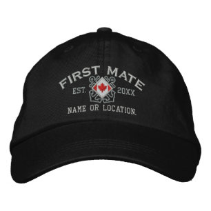 Casquette Brodée Drapeau canadien nautique personnalisé Sea First M