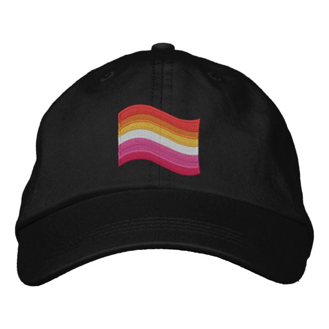 Casquette Brodée Drapeau de la fierté lesbienne (Devant)