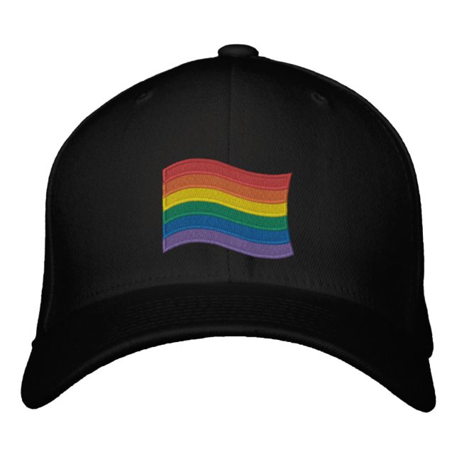 Casquette Brodée Drapeau traditionnel LGBTQ+ Pride Basse-Basse Brod (Devant)
