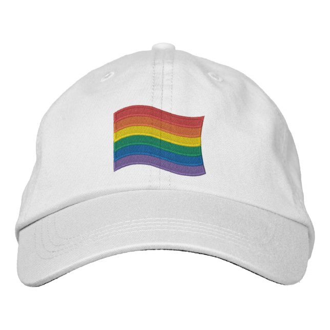 Casquette Brodée Drapeau traditionnel LGBTQ+ Pride Basse-Basse Brod (Devant)