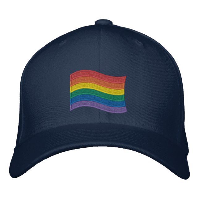 Casquette Brodée Drapeau traditionnel LGBTQ+ Pride Basse-Basse Brod (Devant)