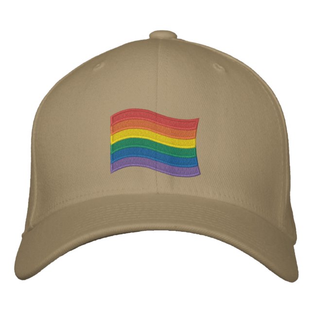 Casquette Brodée Drapeau traditionnel LGBTQ+ Pride Basse-Basse Brod (Devant)