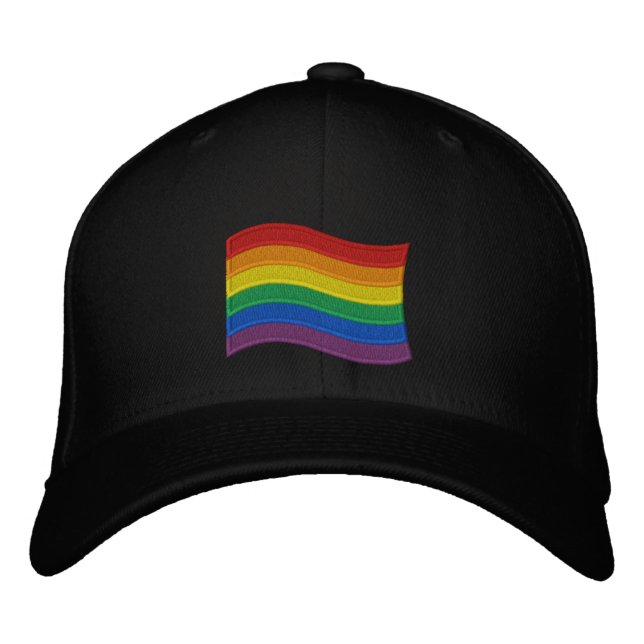 Casquette Brodée Drapeau traditionnel LGBTQ+ Pride Basse-Basse Brod (Devant)