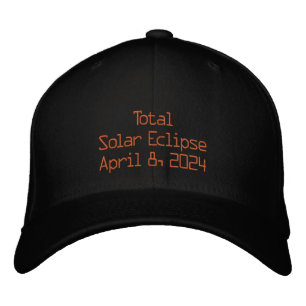 Casquette Brodée Éclipse solaire totale moderne 8 avril 2024 Laine