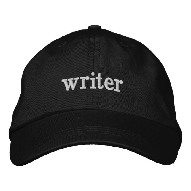 Casquette Brodée écrivain noir (Devant)