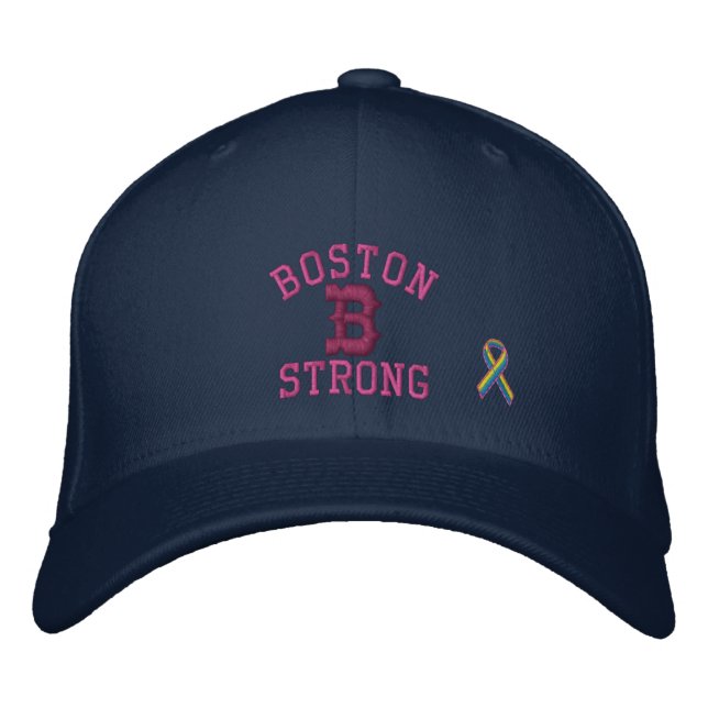 Casquette Brodée Édition forte de ruban de Boston (Devant)