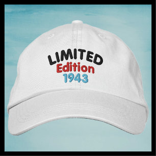 Casquette Brodée Edition limitée 1943 ou année de naissance, Funny