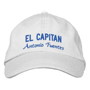 Casquette Brodée El Capitan bleu personnalisé pour la pêche
