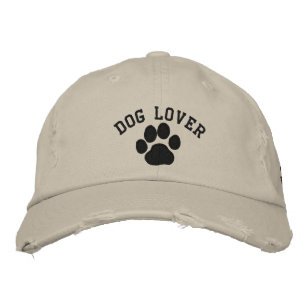 Casquette Brodée Empreinte de patte de chien   Texte personnalisé A