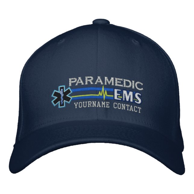 Casquette Brodée EMS personnalisé Étoile de vie paramétrique (Devant)