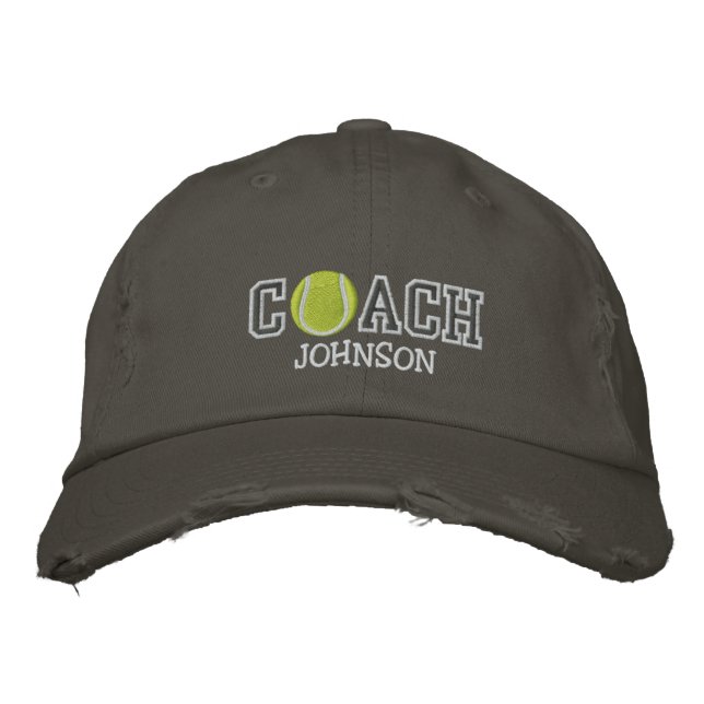 Casquette Brodée Entraîneur de tennis (Devant)