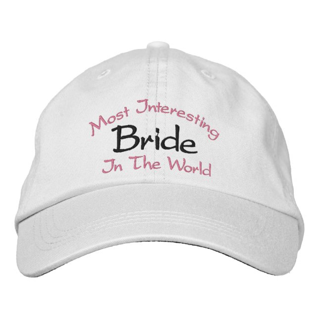 Casquette Brodée Épouse La Plus Intéressante Dans Le Mariage Mondia (Devant)