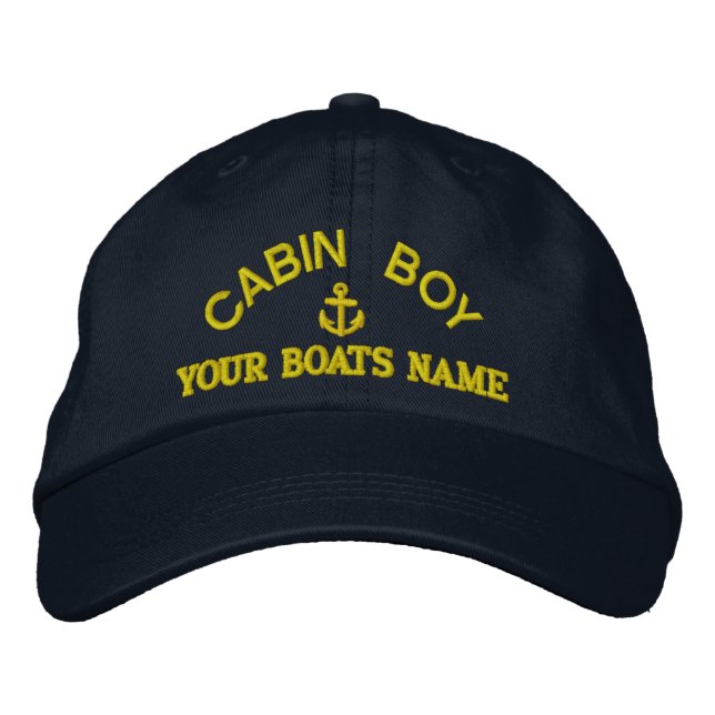 Casquette Brodée équipage de yacht-garçon cabine personnalisé (Devant)